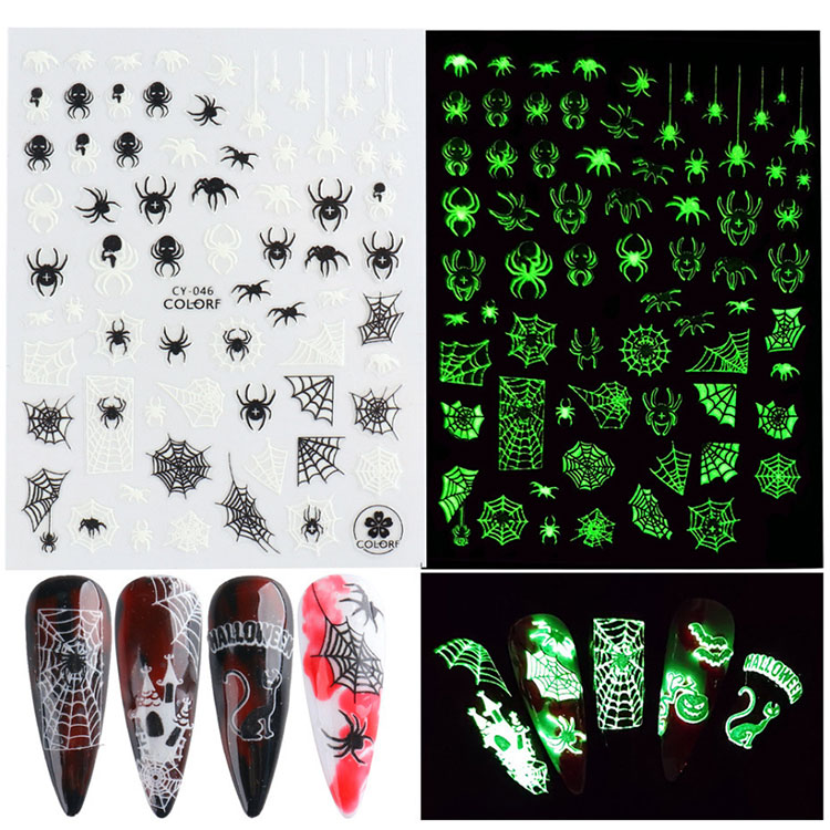 Halloween Luminous Nail Stickers
