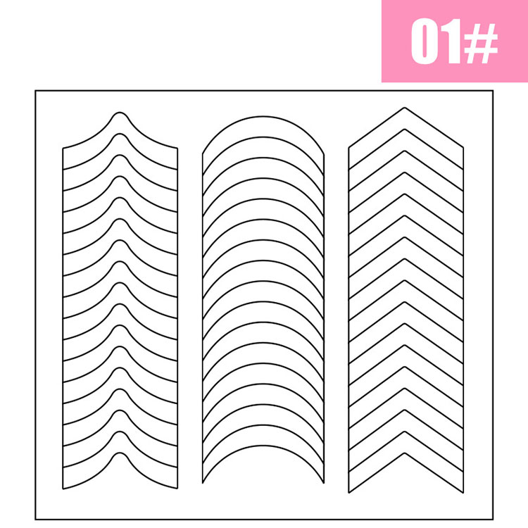 Europe French Nail Sticker White False Nail Art Decal Tips