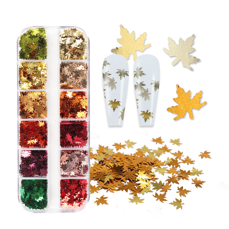 Maple Leaf Nail Sequins