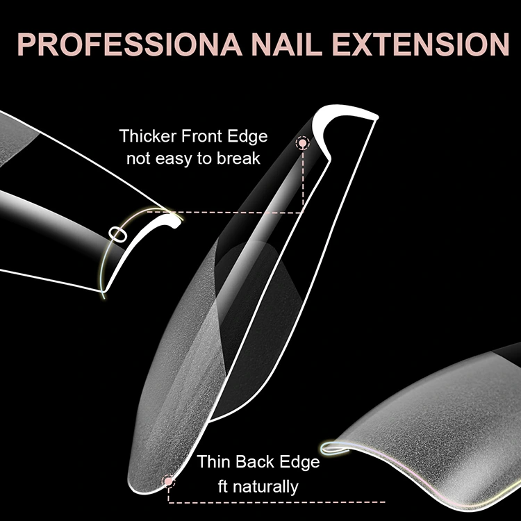 15size Soft Gel Tips – Full Cover Nail Extensions
