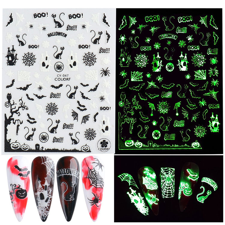 Halloween Luminous Nail Stickers