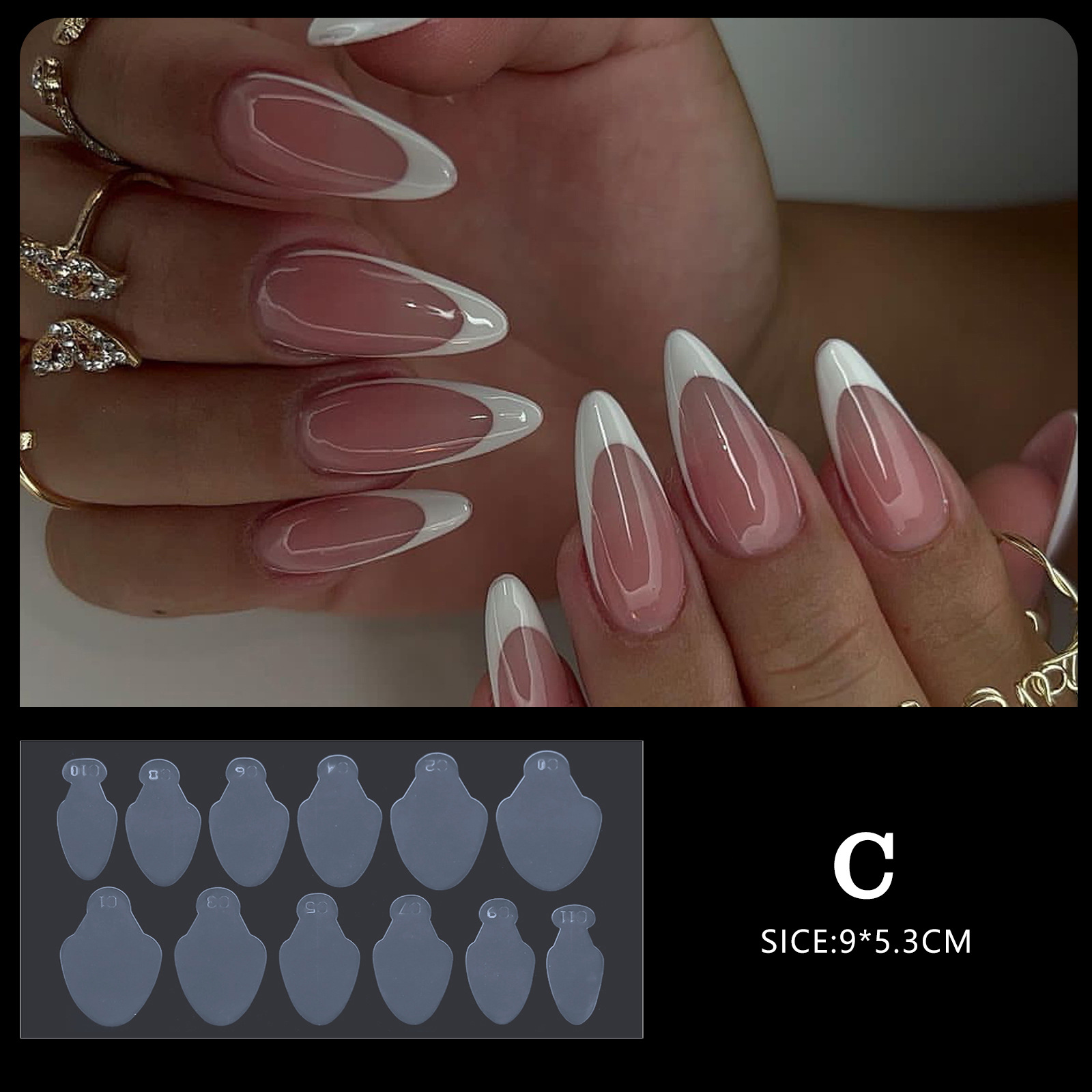 Silicone French Manicure Stickers for Nail Mold