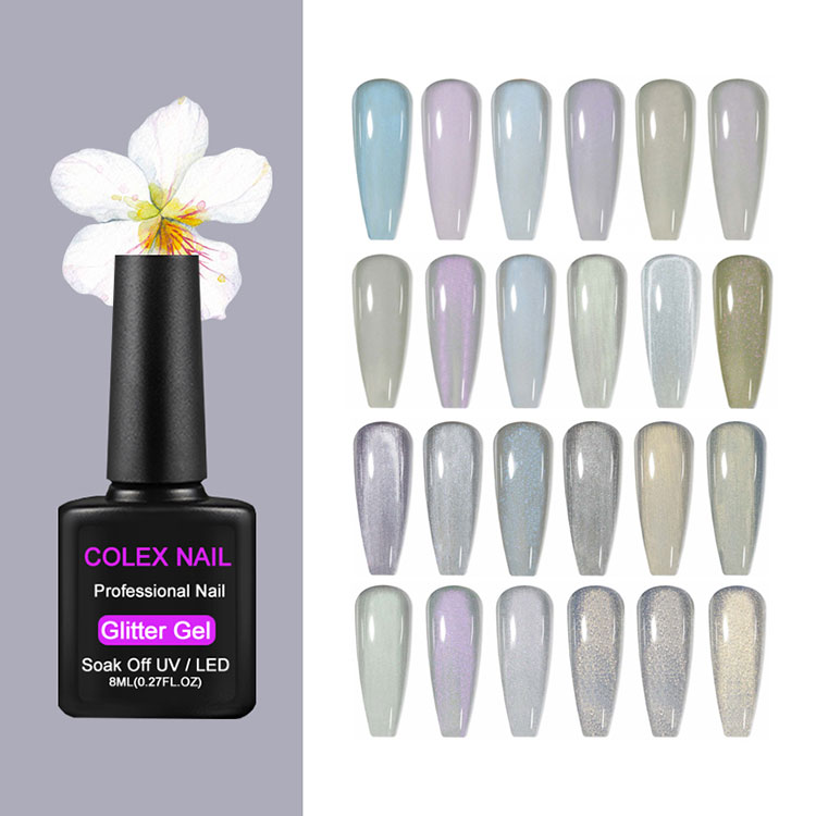 Glossy Glitter Gel Polish