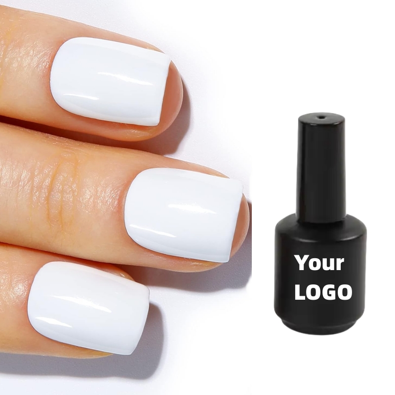 Super white black gel polish