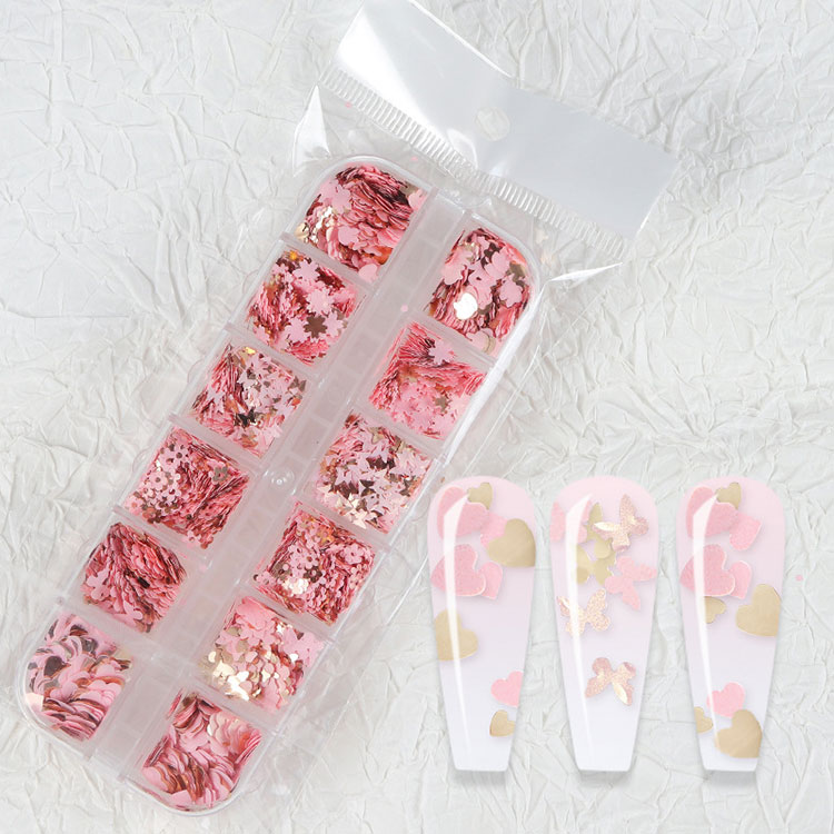 Flowers Nail Glitter Sequins