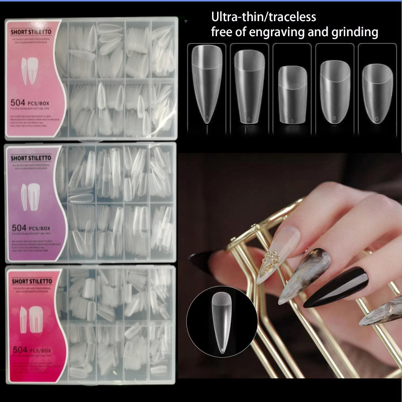 Half Matte Nail Tips
