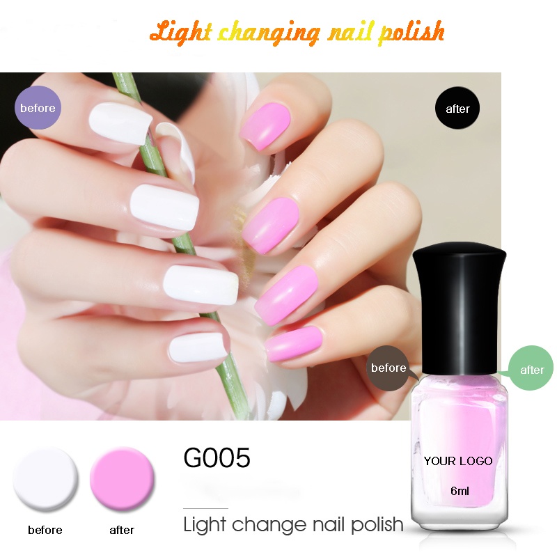 Light change color nails polish