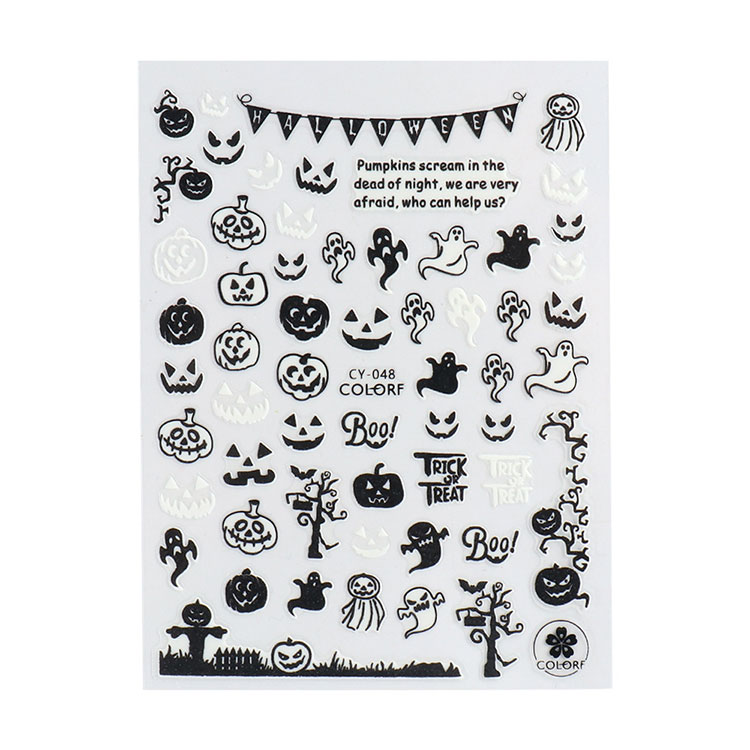 Halloween Luminous Nail Stickers
