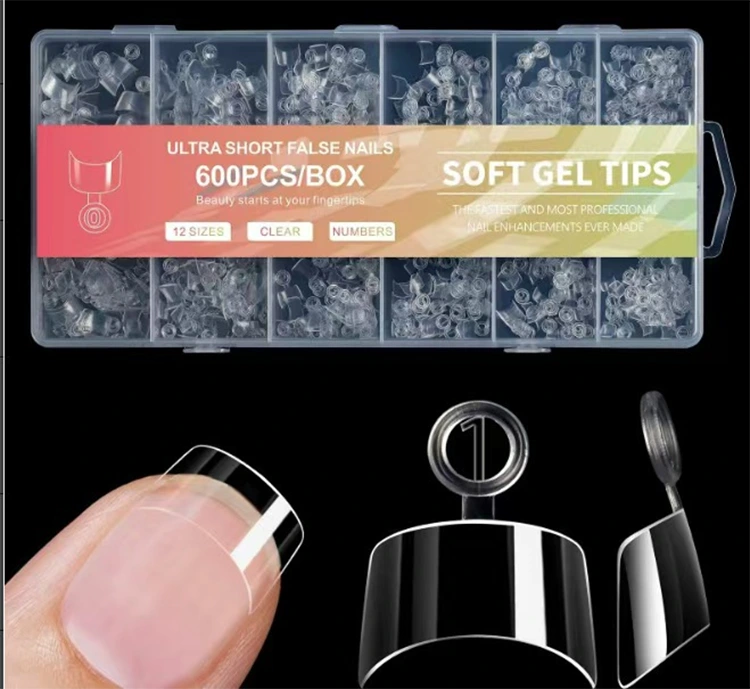 Ultra Short Soft Gel Tips – 600PCS