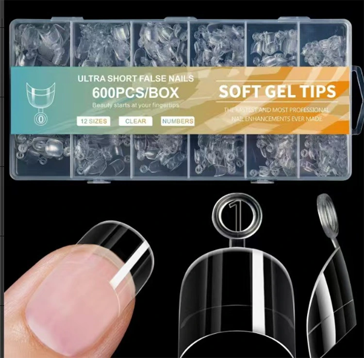 Ultra Short Soft Gel Tips – 600PCS