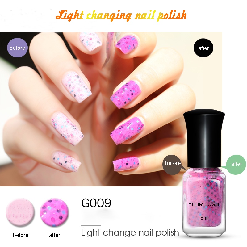 Light change color nails polish