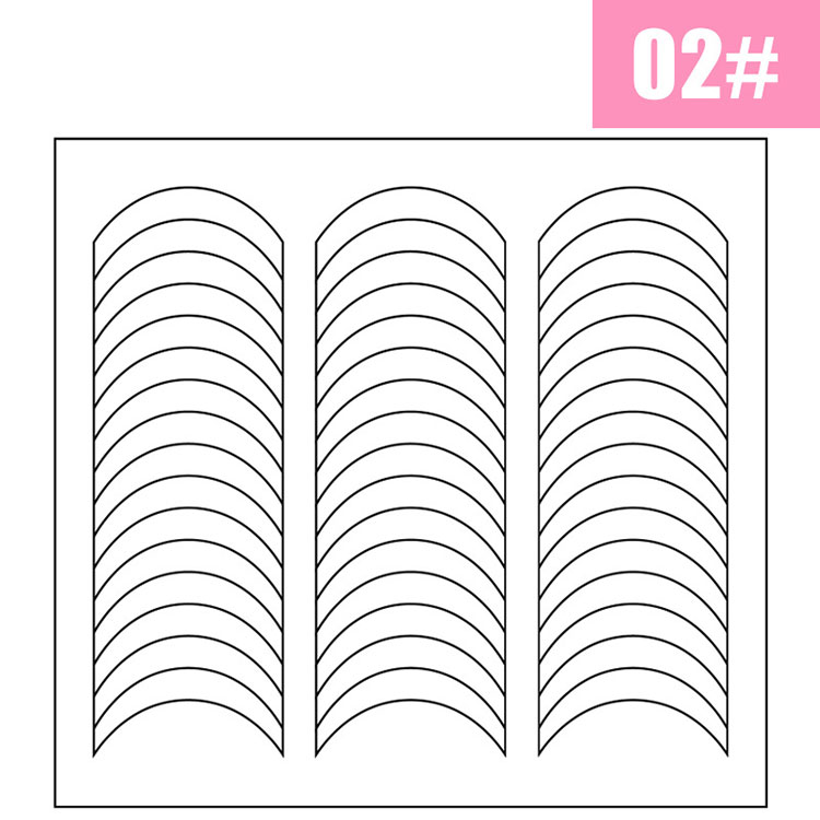 Europe French Nail Sticker White False Nail Art Decal Tips