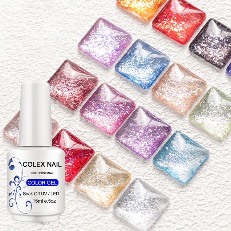 Glossy Glitter Gel Polish