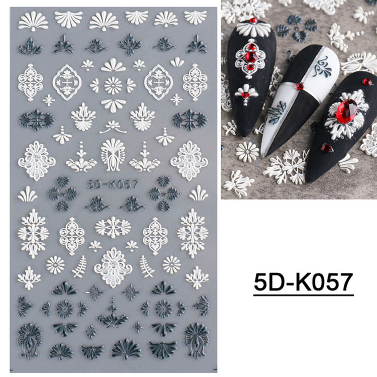 5d Stereoscopic Embossed Flowers