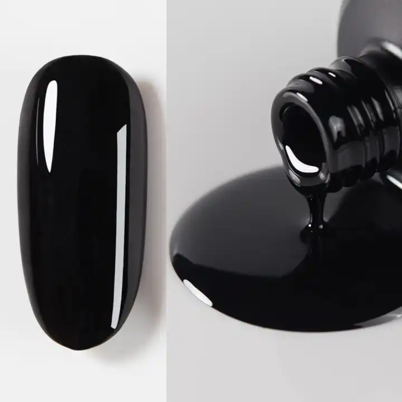 Super white black gel polish