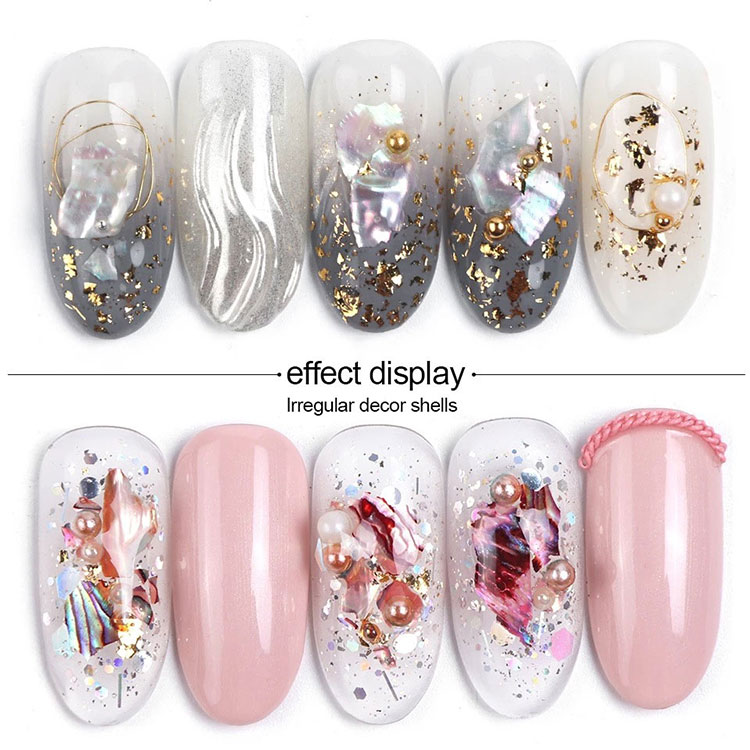 3d Abalone Shell Irregular Nail Art Decorations