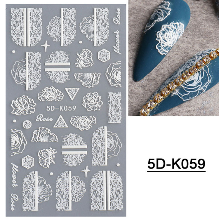 5d Stereoscopic Embossed Flowers