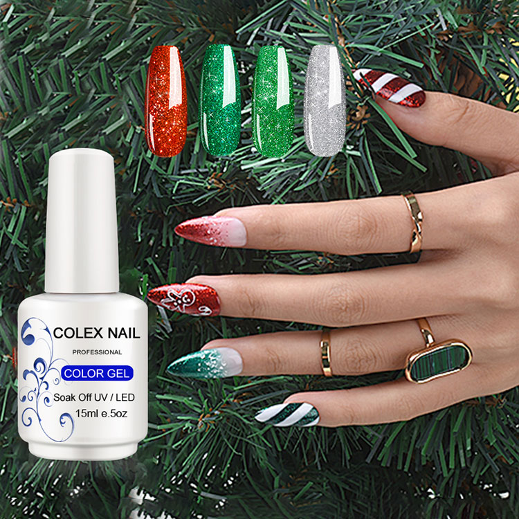 Glossy Glitter Gel Polish
