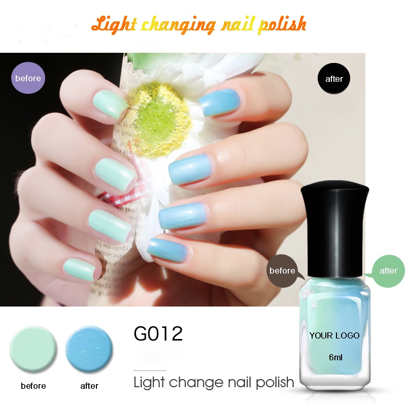Light change color nails polish