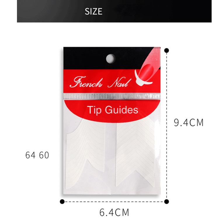 Europe French Nail Sticker White False Nail Art Decal Tips