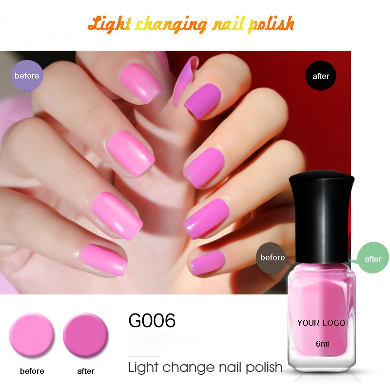 Light change color nails polish