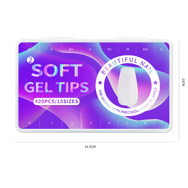Extra Thin Matte Frosted Surface False Nail Tips