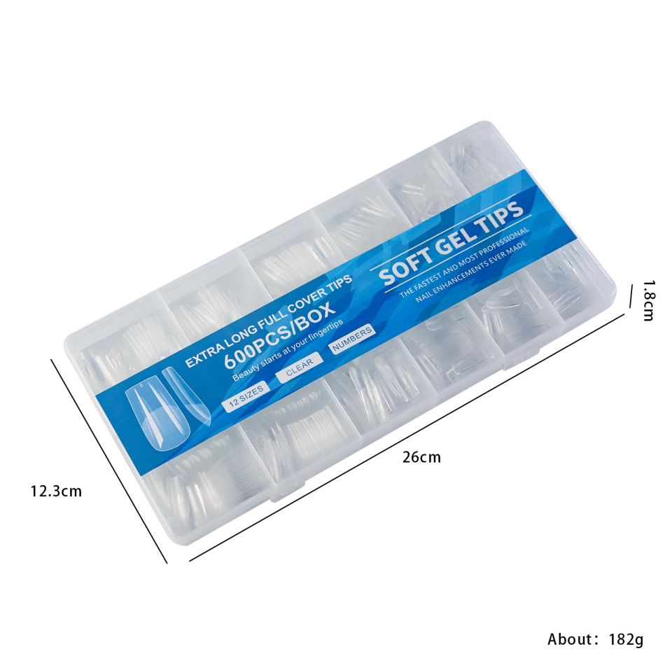 600Pcs Soft Gel Full Cover Nail Tips