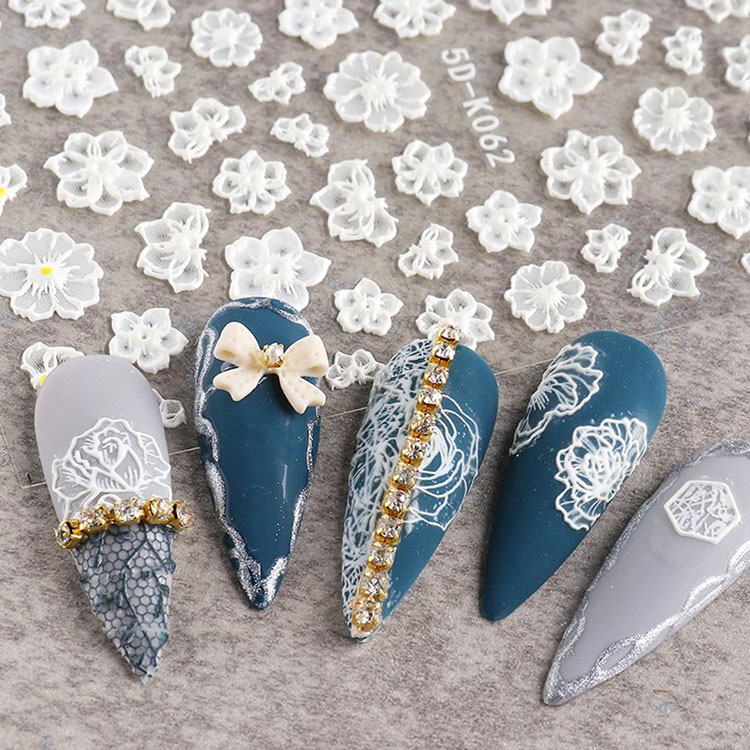 5d Stereoscopic Embossed Flowers