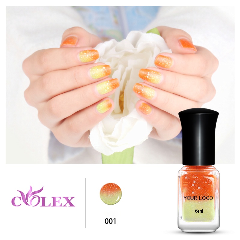 Temperature change color nails polish