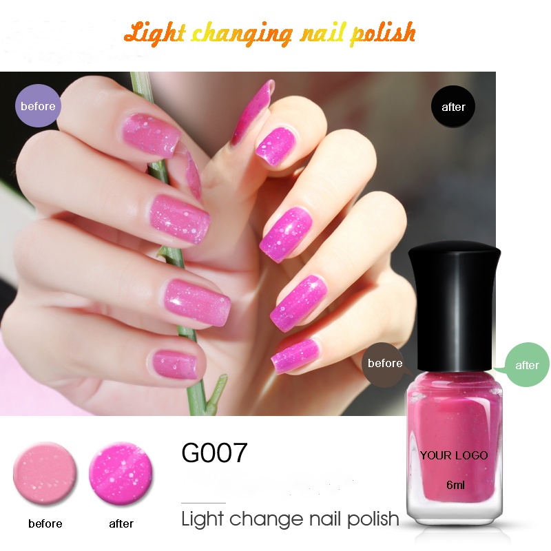 Light change color nails polish