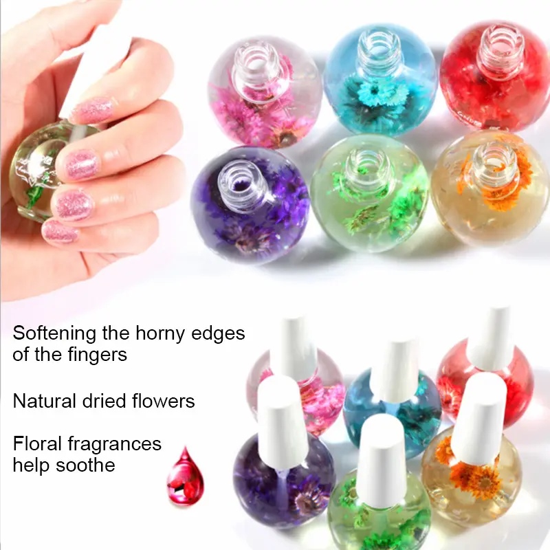 Nail Cuticle Oil For Nail Care With Dried Flower
