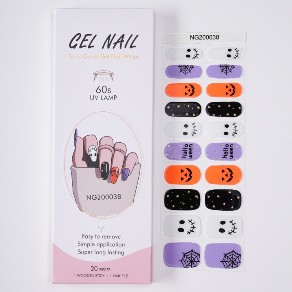 Halloween gel manicure stickers