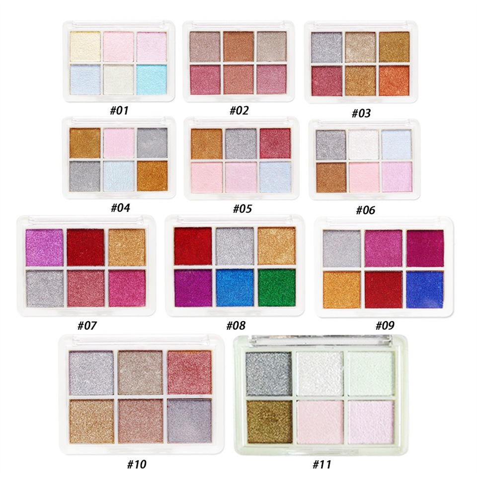 6 in 1 Solid Chrome Nail Powder Set