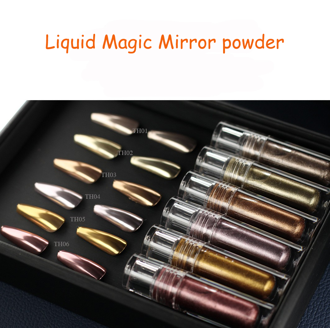 Metallic Nail Painting Liquid Mirror Nail Powder