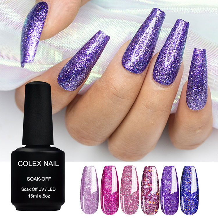 Waterproof Long Lasting Glitter Gel Polish