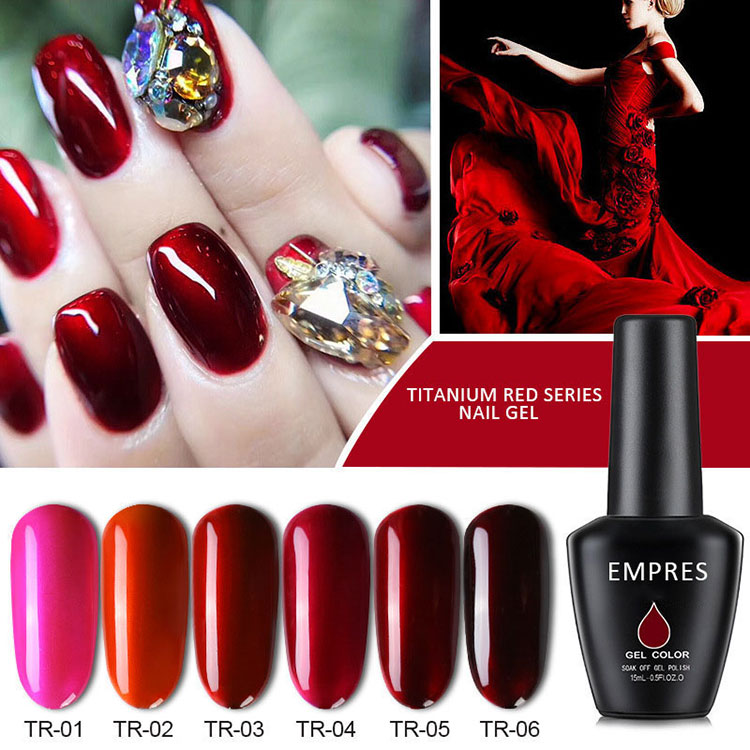 Mirror Effect Titanium Red Uv Gel Polish
