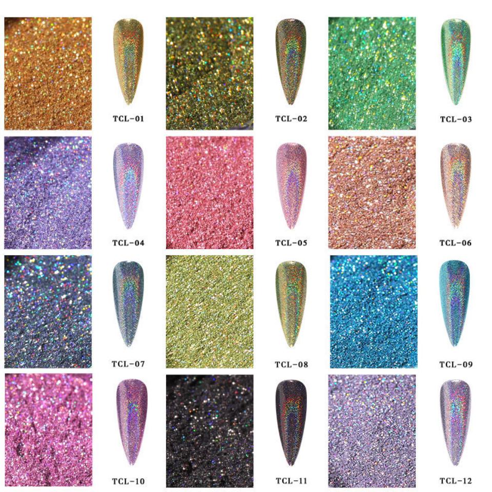 Laser Rainbow Glitter Powder
