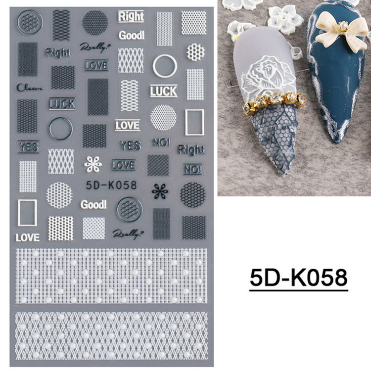 5d Stereoscopic Embossed Flowers