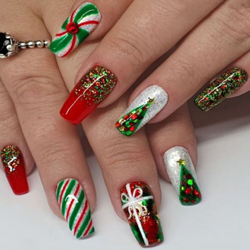 Christmas Artificial Fingernail