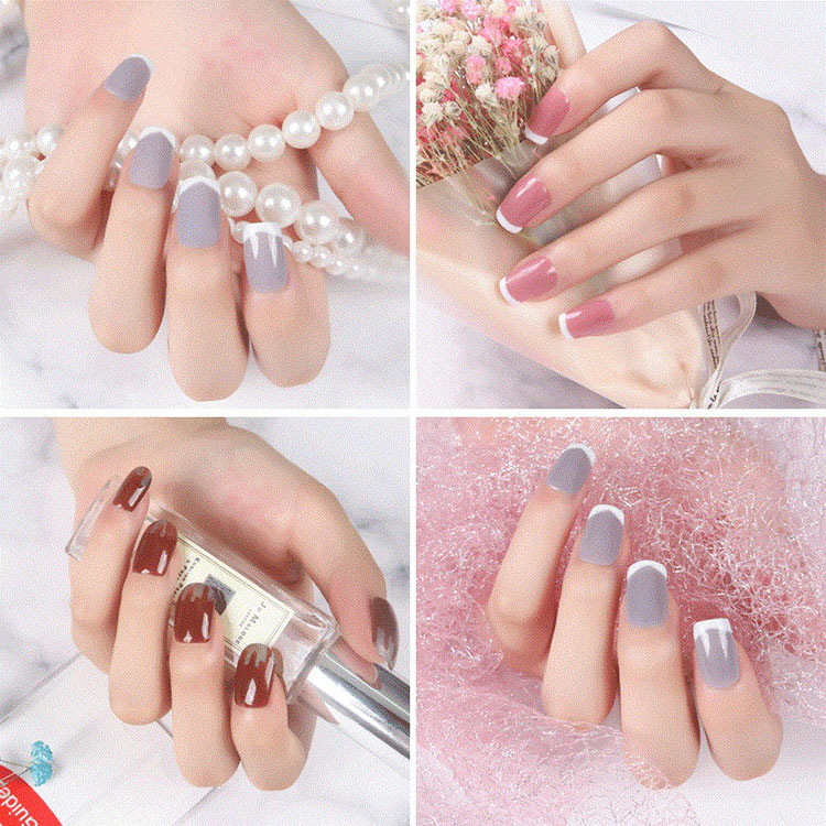 Europe French Nail Sticker White False Nail Art Decal Tips
