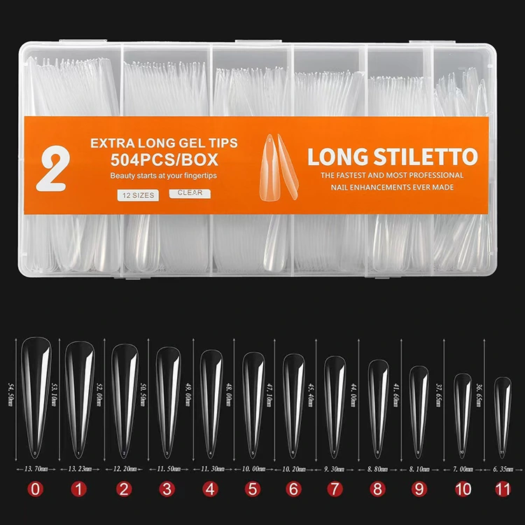 Extra Long Gel Tips – 504PCS