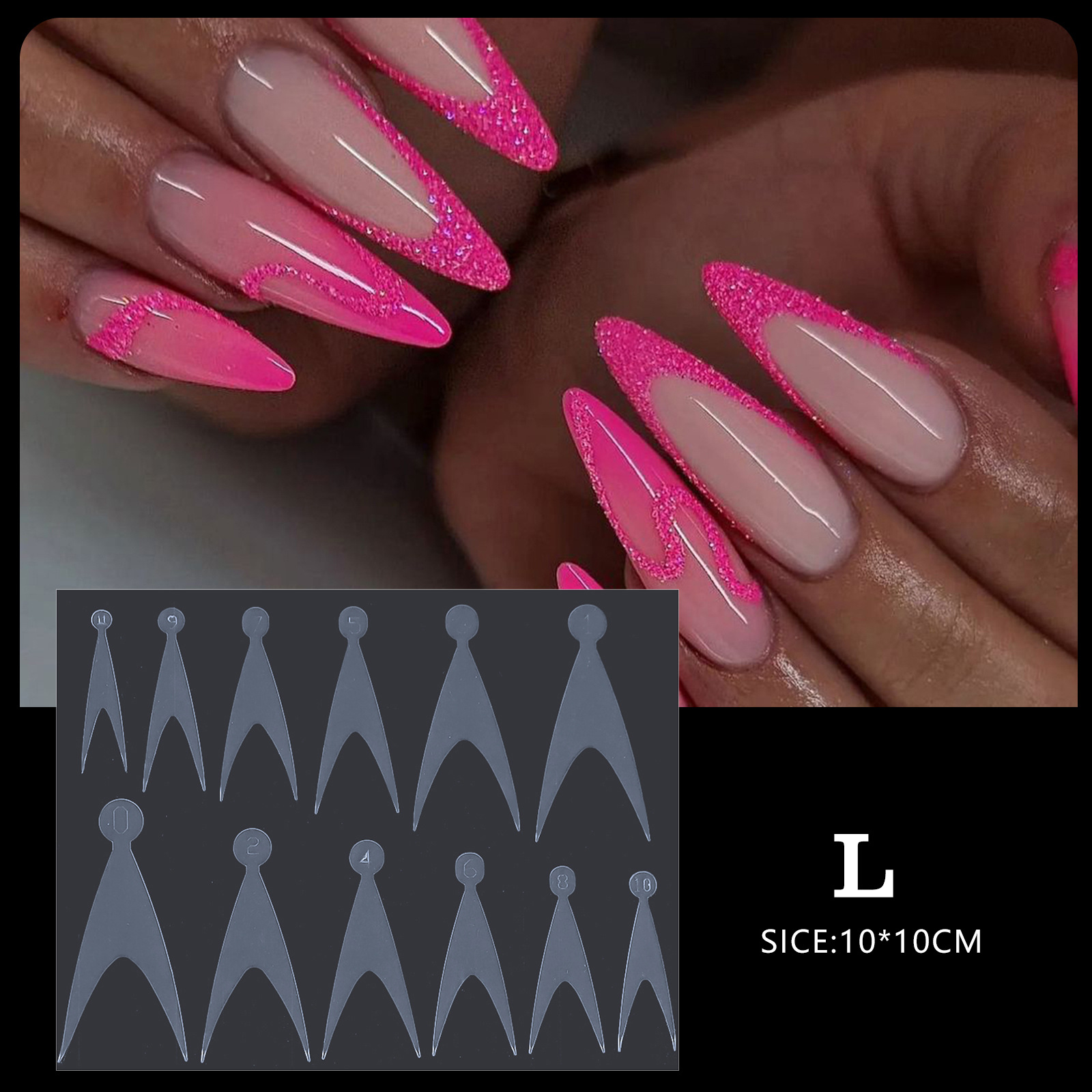 Silicone French Manicure Stickers for Nail Mold