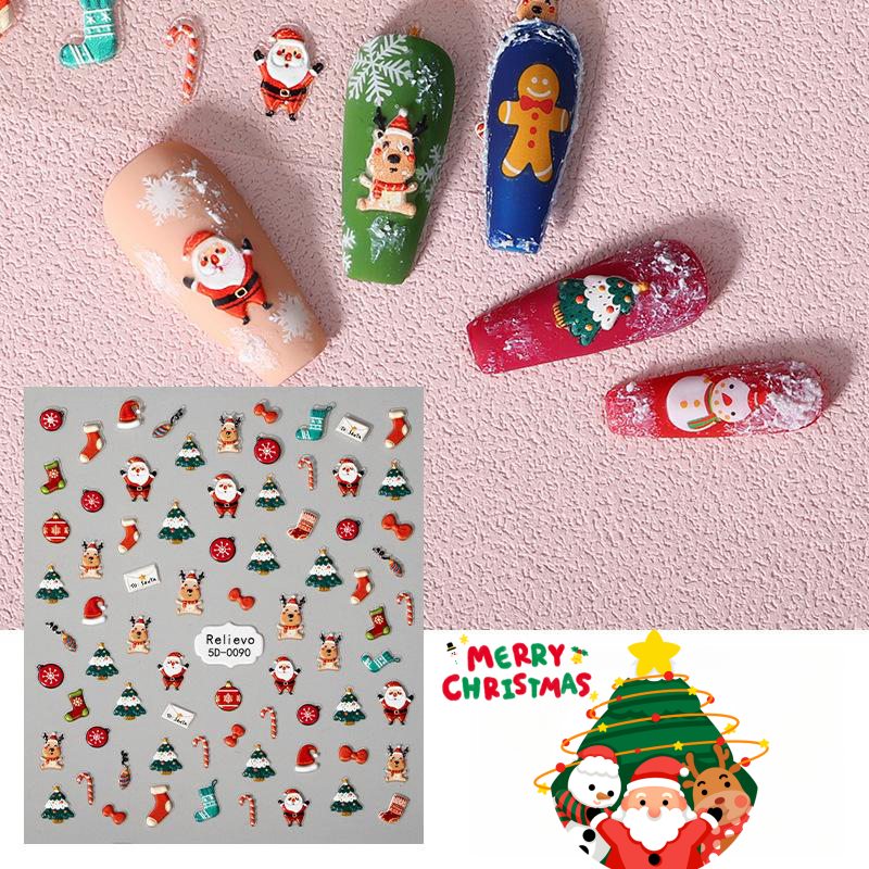 Christmas Nail Art Stickers Decals