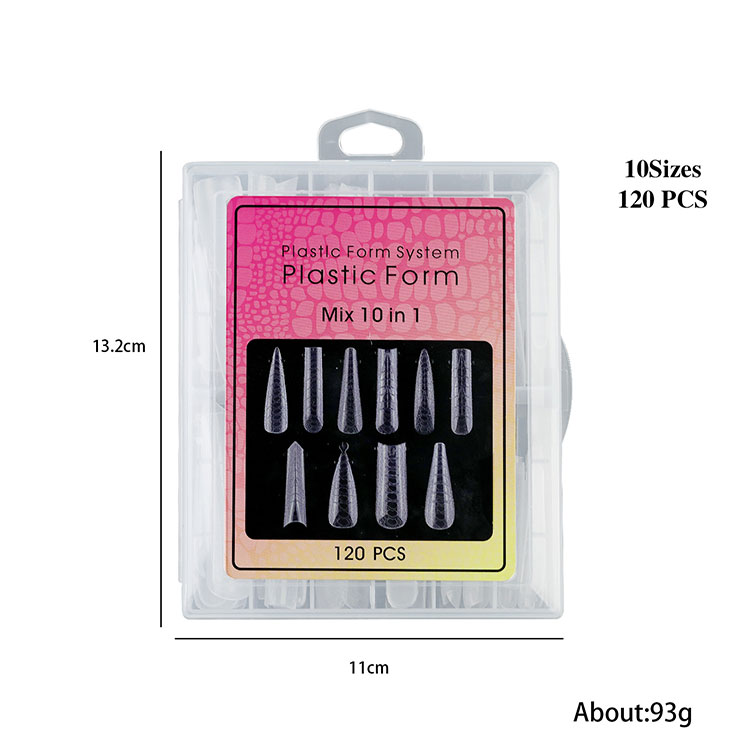 10-in-1 Snake Pattern Nail Extension Forms 120pcs
