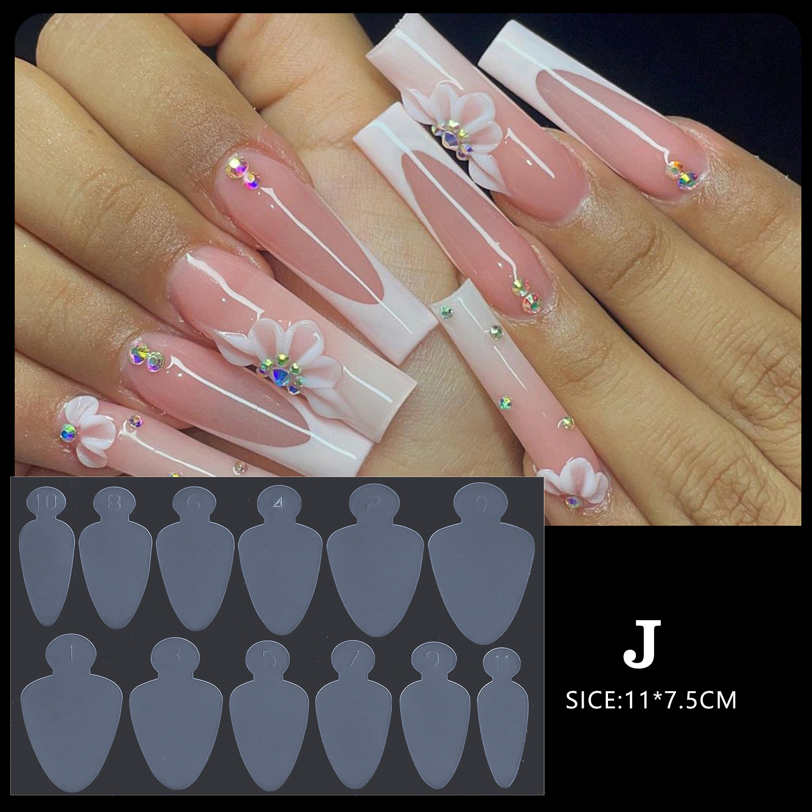 Silicone French Manicure Stickers for Nail Mold