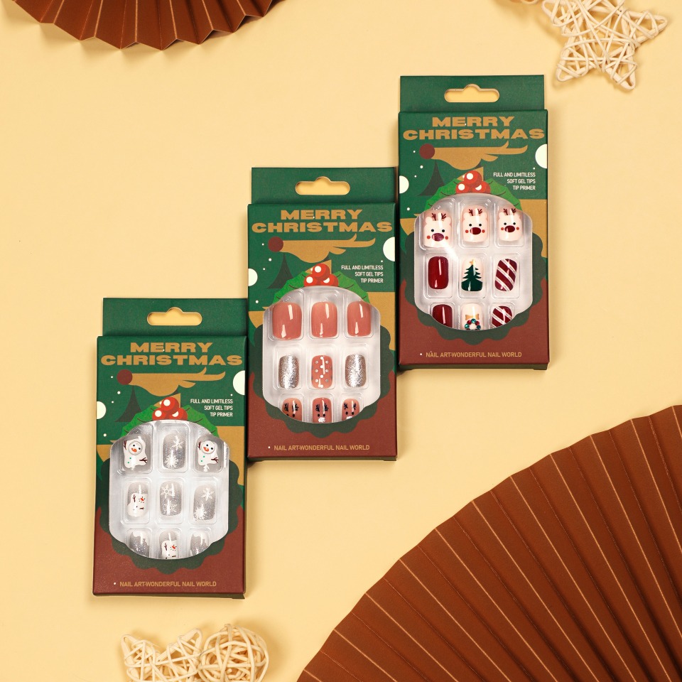 Christmas fake nail set