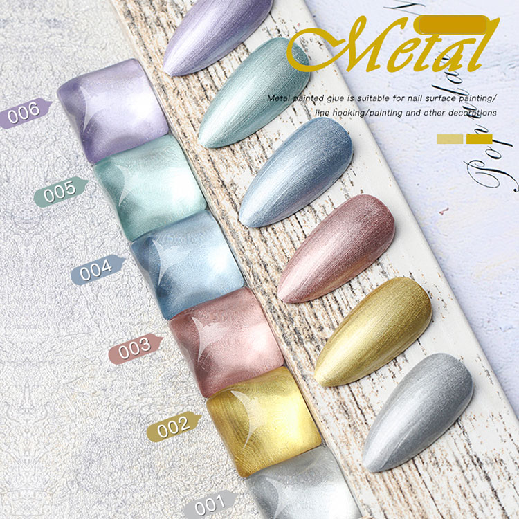 Shiny Color Mirrored Metallic Gel Polish