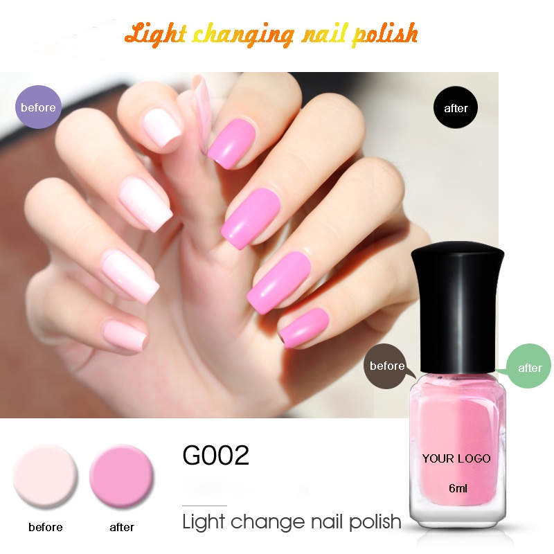 Light change color nails polish