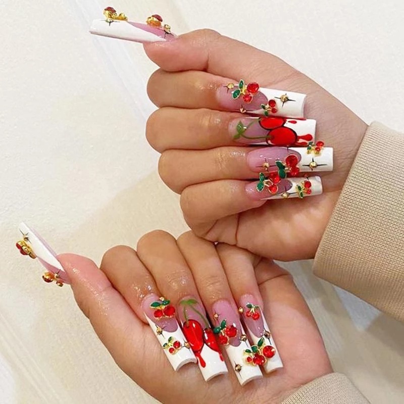 Cherry nail charms