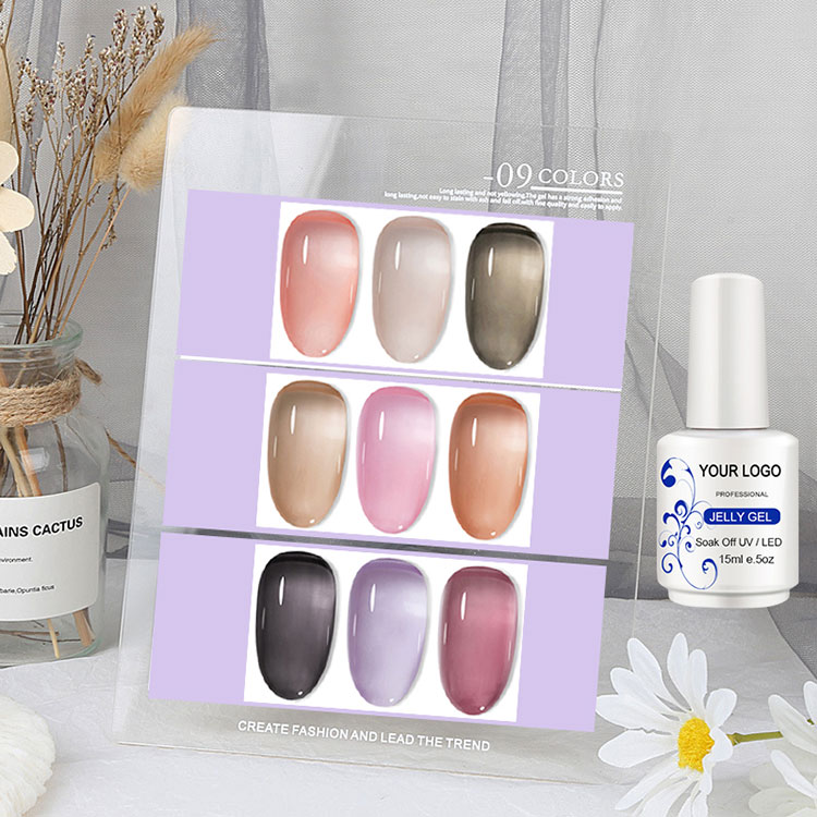 Semi-transparent Nude Color Ice Jelly Gel Polish